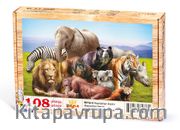 Hayvanlar Alemi	Ahşap Puzzle 108 Parça (HV16-C)