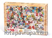 Kitap Kolaj Ahşap Puzzle 108 Parça (KT07-C)