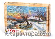 Kış ve Köy Ahşap Puzzle 108 Parça (MZ03-C)