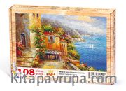Liman Manzarası Yunanistan Ahşap Puzzle 108 Parça (UK02-C)