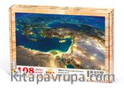 Türkiye Uydu Görüntüsü Ahşap Puzzle 108 Parça (TR02-C)