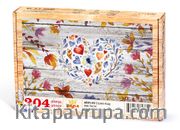 Çiçekli Kalp Ahşap Puzzle 204 Parça (AS01-CC)