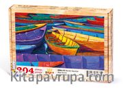 Renkli Kayıklar Ahşap Puzzle 204 Parça (OB04-CC)