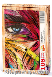 Renkli Yüz Ahşap Puzzle 108 Parça (KJ01-C)