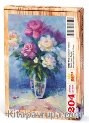 Şakayıklar Vazosu Ahşap Puzzle 204 Parça (NT07-CC)	