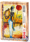 Testili Afrikalı Kadın Zaire Ahşap Puzzle 204 Parça (UK07-CC)