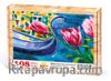 Pembe Laleler ve Gondol Venedik Ahşap Puzzle 108 Parça (UK06-C)