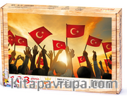 Bayrak Sevgisi Ahşap Puzzle 108 Parça (TR01-C)