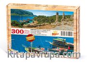 Kameriye Adası ve Manastır kalıntıları Muğla Ahşap Puzzle 300 Parça (SY08-CCC)