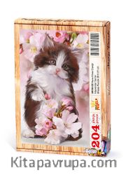 Kara Kiraz Çiçeği Ahşap Puzzle 204 Parça (HV18-CC)