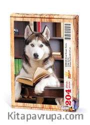 Kitap Okuyan Husky Ahşap Puzzle 204 Parça (KT05-CC)