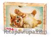 Kedicik ve Tüy Ahşap Puzzle 204 Parça (HV21-CC)