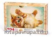 Kedicik ve Tüy Ahşap Puzzle 204 Parça (HV21-CC)