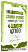İdari Hakimlik Sınavına Hazırlık  Tamamı Çözümlü 4 Deneme