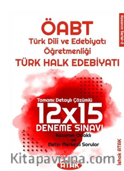 ÖABT Türk Dili Edebiyatı Öğretmenliği Türk Halk Edebiyatı 12x15 Deneme Çözümlü 