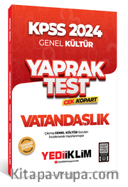 2024 KPSS Genel Kültür Vatandaşlık Çek Kopart Yaprak Test