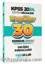 2024 KPSS Eğitim Bilimleri Gelişim Psikolojisi Popüler Tamamı Çözümlü 30 Deneme