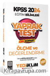 2024 KPSS Eğitim Bilimleri Ölçe ve Değerlendirme Çek Kopart Yaprak Test