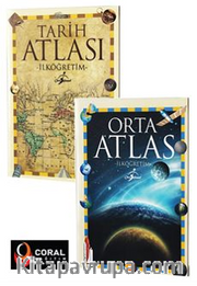 İlköğretim Atlas Seti / Orta Atlas ve Tarih Atlası 2 Kitap Set