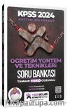 2024 KPSS Eğitim Bilimleri Atölye Serisi Öğretim Yöntem ve Teknikleri Tamamı Video Çözümlü Soru Bankası