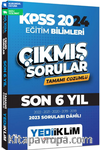 2024 KPSS Eğitim Bilimleri Son 6 Yıl Tamamı Çözümlü Çıkmış Sorular