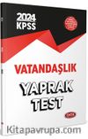 2024 KPSS Vatandaşlık Yaprak Test 