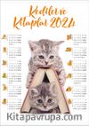 2024 Takvimli Poster - Kediler ve Kitaplar - Kitap Ev