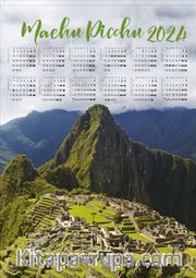 2024 Takvimli Poster - Yüksekler - Machu Pichu