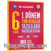 6. Sınıf 1. Dönem Tüm Dersler Yazılılara Hazırlık Kitabı