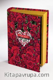 Kitap Şeklinde Ahşap Hediye Kutu - Sevgili Annem - Güller