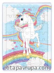 Unicorn ve Gökkuşağı Ahşap Puzzle 35 Parça (XXXV-49)
