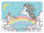 Unicorn Renkli Yeleler Ahşap Puzzle 35 Parça (XXXV-48)