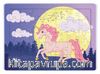 Unicorn Ay Işığı Ahşap Puzzle 35 Parça (XXXV-46)