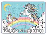 Unicorn Renkli Yeleler Ahşap Puzzle 54 Parça (LIV-48) 