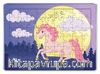 Unicorn Ay Işığı Ahşap Puzzle 54 Parça (LIV-46)	