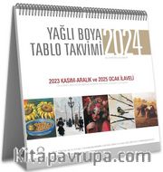 Yağlı Boya Tablo Takvimi 2024 Masa Takvimi