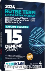 2024 Polis Meslek İçi Rütbe Terfi Sınavlarına Hazırlık Tamamı Çözümlü 15 Deneme Sınavı