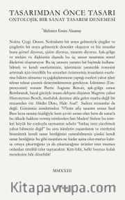 Tasarımdan Önce Tasarı <br /> Ontolojik Bir Sanat Tasarım Denemesi