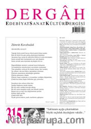 Dergah Edebiyat Sanat Kültür Dergisi Sayı:315 Mayıs 2016