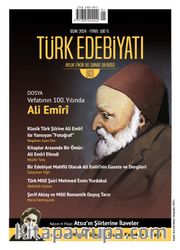 Türk Edebiyatı Aylık Fikir ve Sanat Dergisi Sayı: 603 Ocak 2024