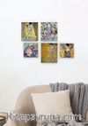 Full Frame Duvar Sanatları - Gustav Klimt - Mini Kanvas Set 5'li (FF-DS313)