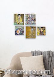 Full Frame Duvar Sanatları - Gustav Klimt - Mini Kanvas Set 5'li (FF-DS313)