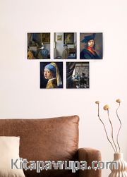 Full Frame Duvar Sanatları - Johannes Vermeer - Mini Kanvas Set 5'li - (FF-DS317)