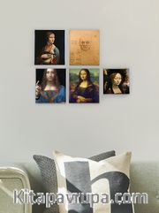 Full Frame Duvar Sanatları - Leonardo Da Vinci - Mini Kanvas Set 5'li (FF-DS318) 