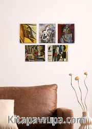 Full Frame Duvar Sanatları - Mini Kanvas - Pablo Picasso - Set 5'li  (FF-DS319)