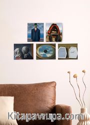 Full Frame Duvar Sanatları - Rene Magritte - Mini Kanvas Set 5'li (FF-DS320)