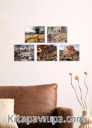 Full Frame Duvar Sanatları - Pieter Brueghel - Mini Kanvas Set 5'li (FF-DS321) 