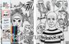 Funny Mat - Pablo Picasso ve Frida Kahlo (6'lı Kalem Hediyeli) 
