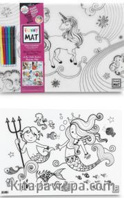 Funny Mat - Unicorn ve Deniz Kızı (6'lı Kalem Hediyeli) 