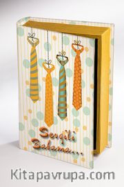 Kitap Şeklinde Ahşap Hediye Kutu - Sevgili Babama -Kravat